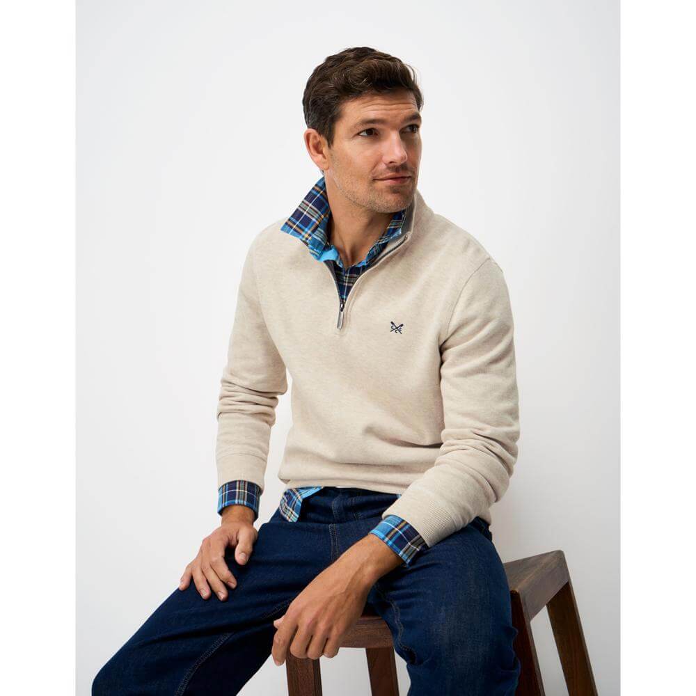 Crew Clothing French Rib Half Zip Jumper